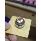 1pc Round Chocolate Cake Clay Food Keycaps Knob Keycap with Magnet for Hi75 Hi8 Mechanical Gaming Keyboard